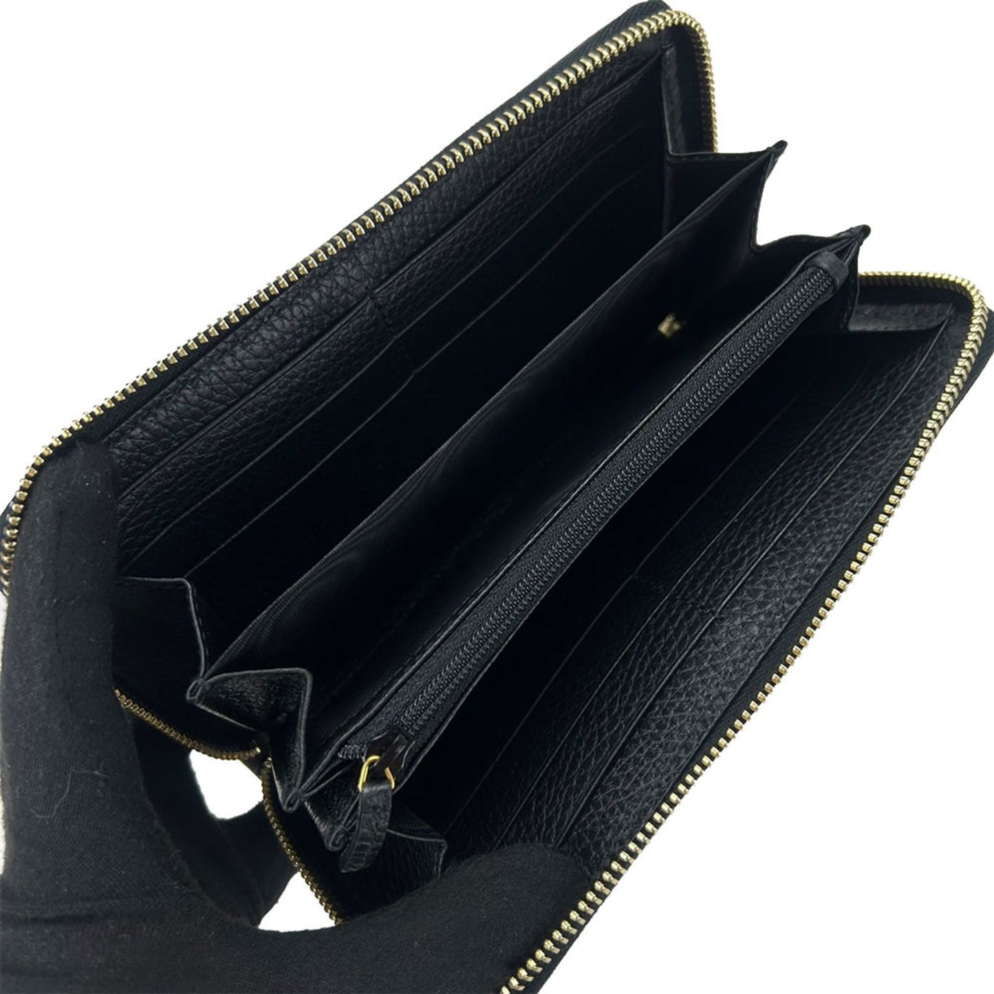 Gucci Black Leather Long Wallet (Bi-Fold) ( )
