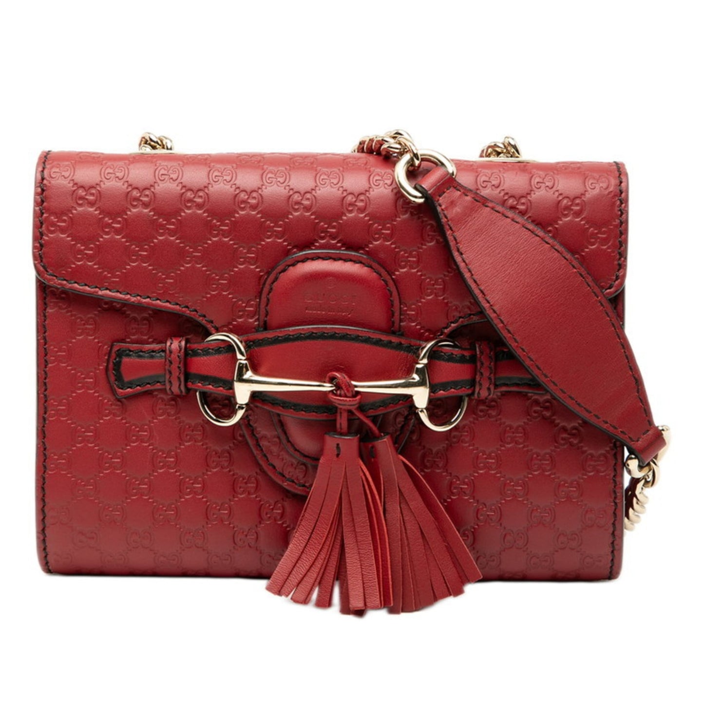Gucci Red Color Leather Shoulder Bag ( )