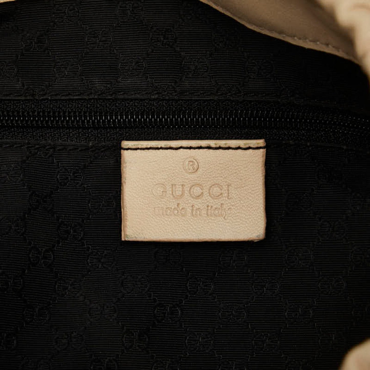 Gucci Ivory White Leather Handbag Tote Bag ( )
