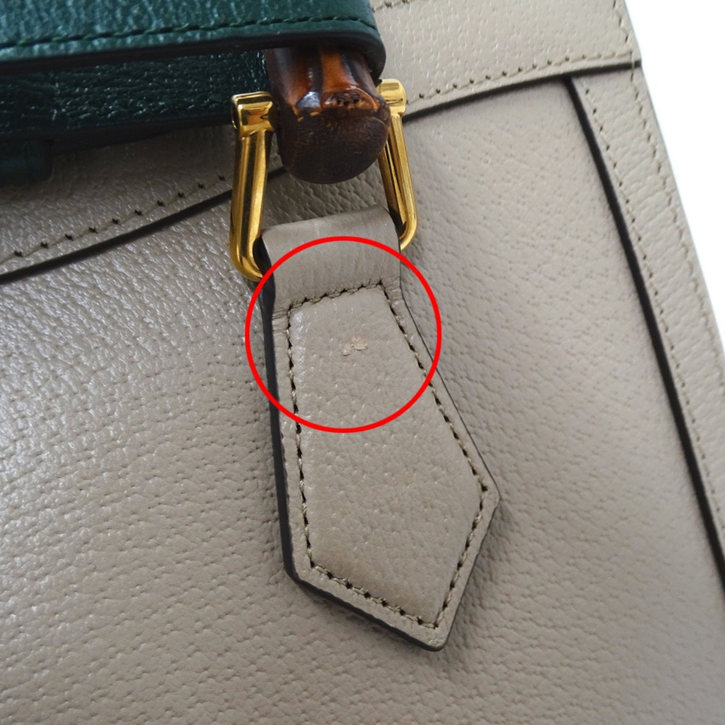 Gucci Beige Leather Handbag Shoulder Bag ( )