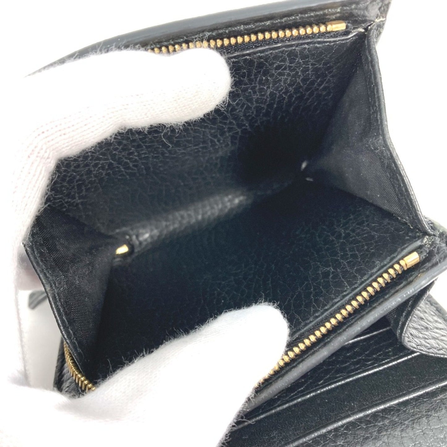 Gucci Beige Black Leather Pvc Wallet (Bi-Fold) ( )