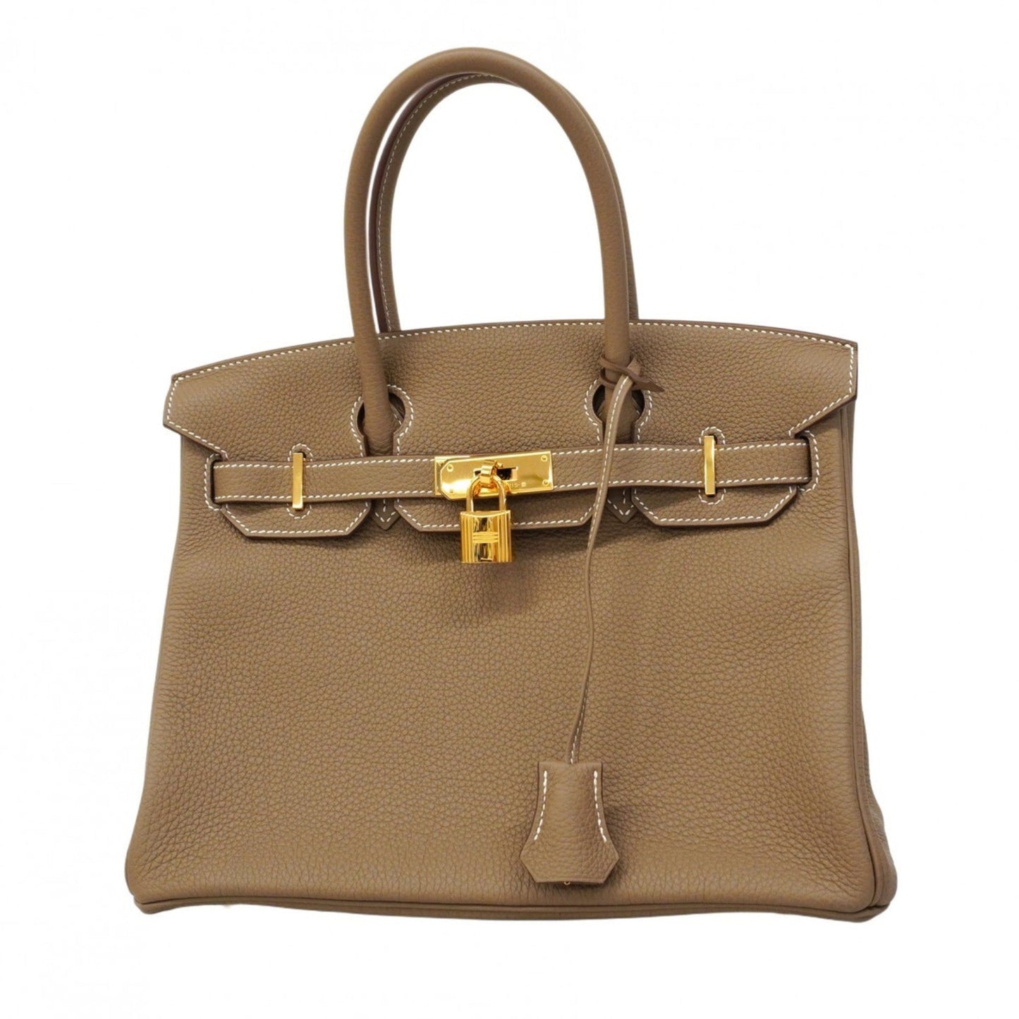 Hermes Etoupe Gray Togo Leather Handbag ( )
