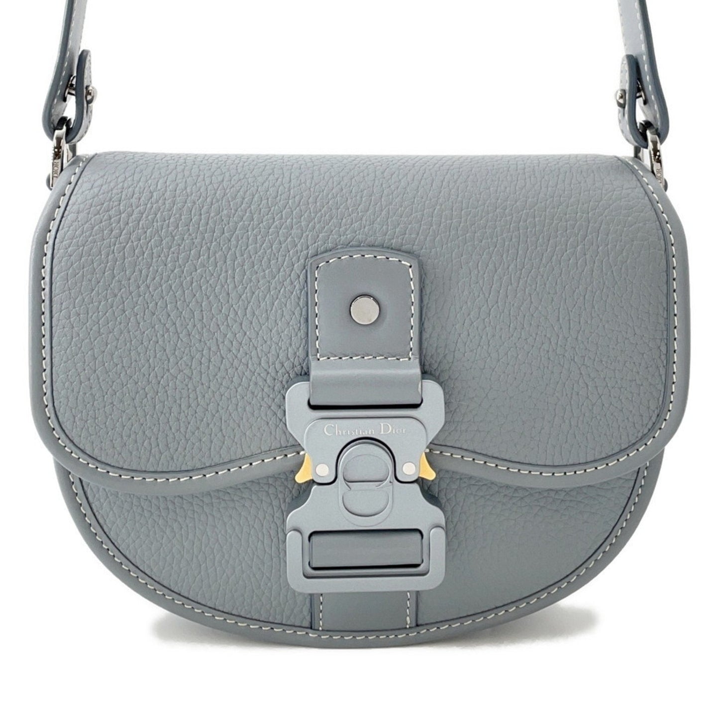 Christian Dior Gray Leather Shoulder Bag ()