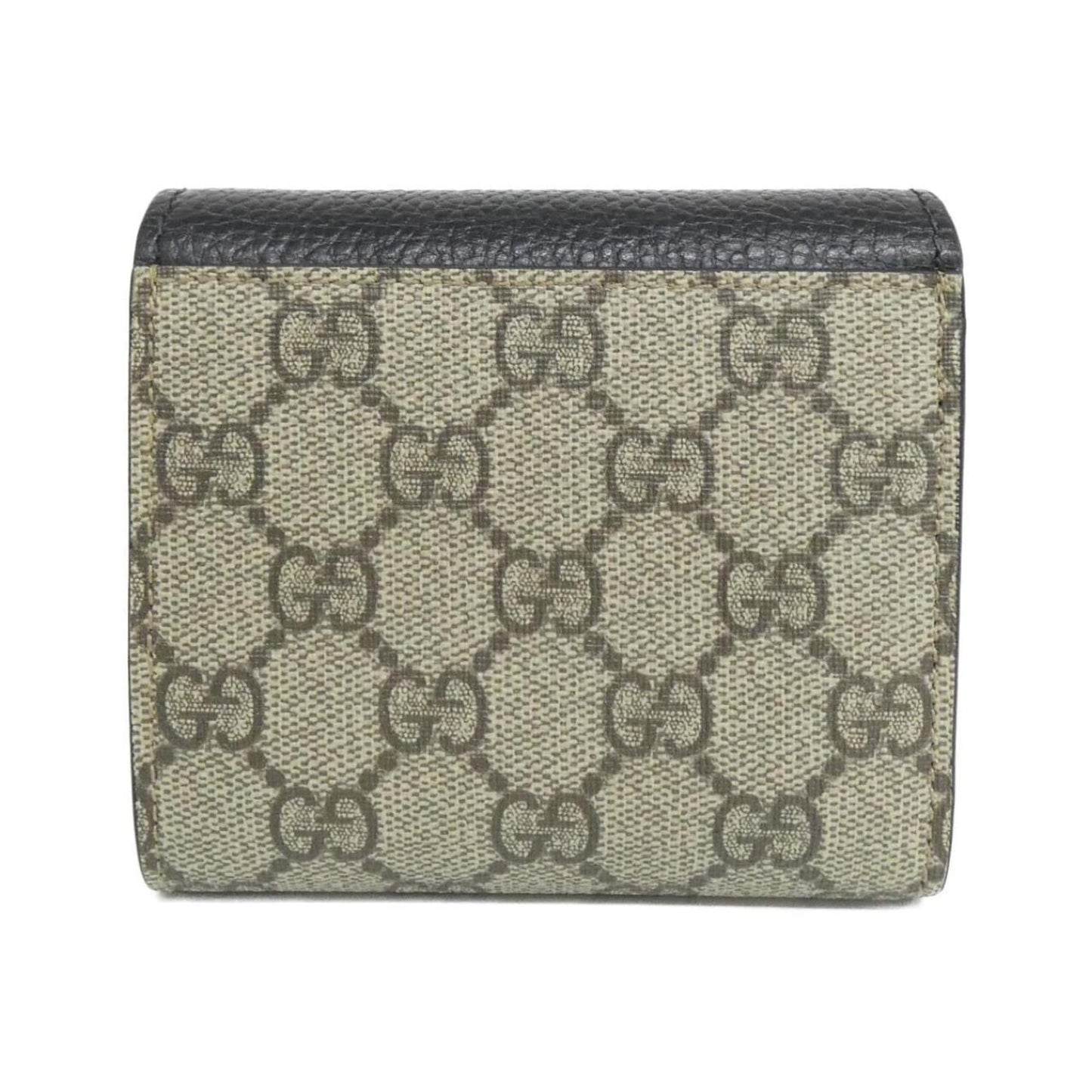 Gucci Beige Black Gg Supreme Leather Wallet (Bi-Fold) ( )