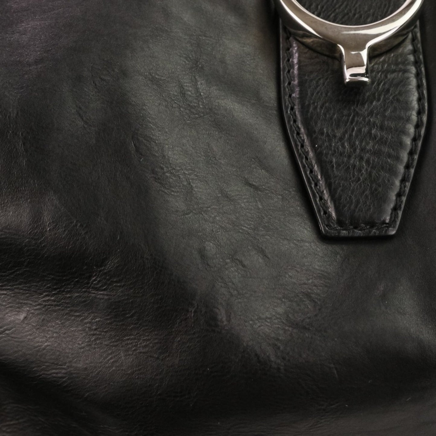 Gucci Black Leather Tote Bag ( )