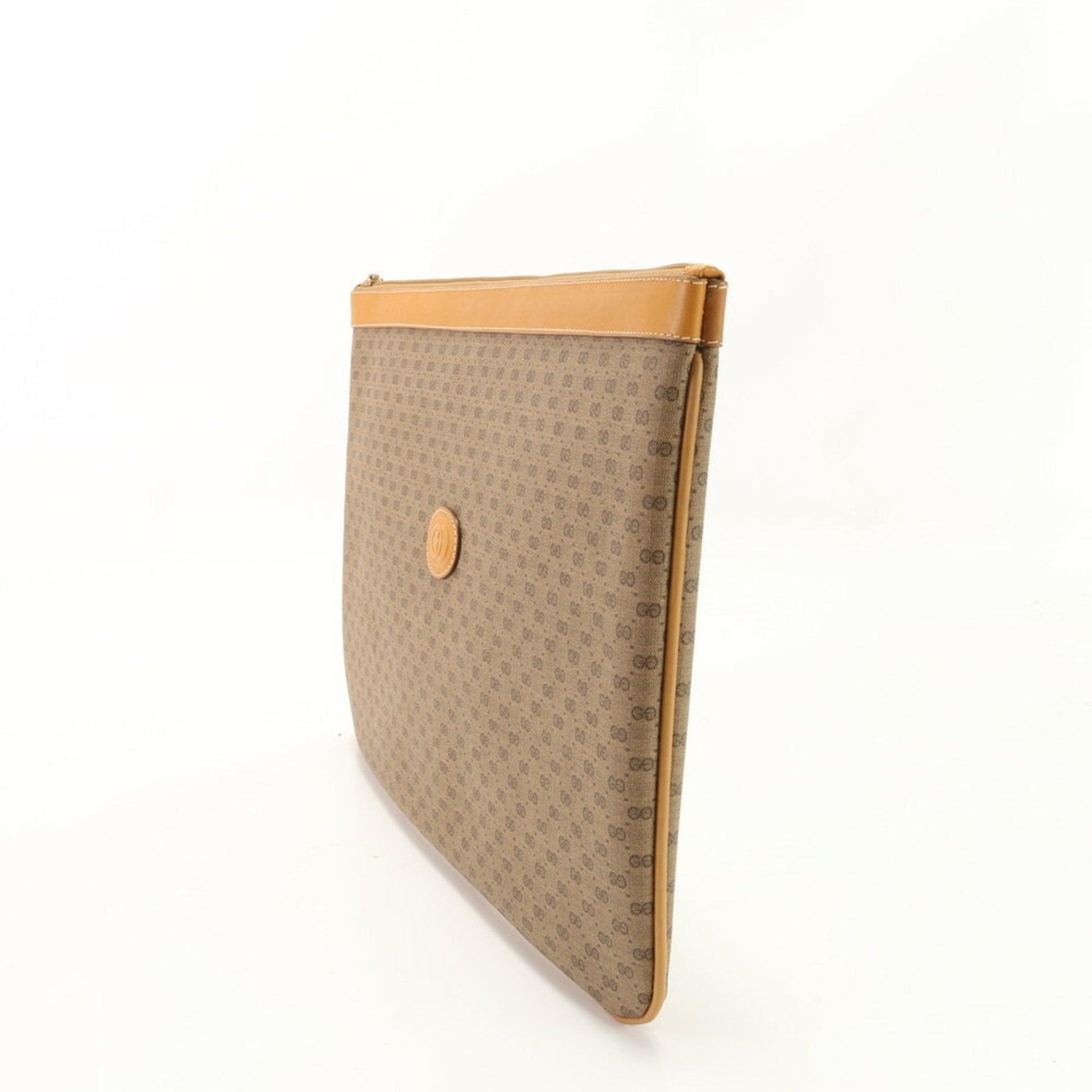 Gucci Leather Canvas Clutch