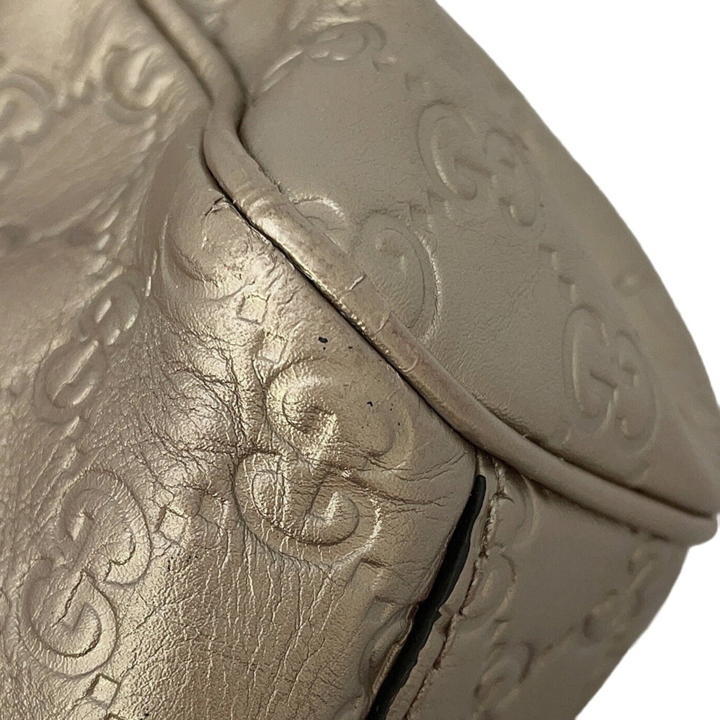 Gucci Sukey Beige Gold Leather Handbag ( )