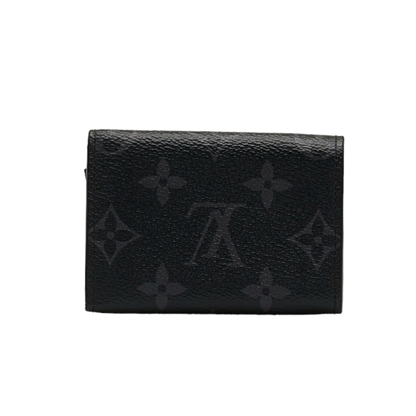 LOUIS VUITTON Monogram Eclipse Reverse Discovery Trifold Wallet M45417 Gray PVC Leather Men's