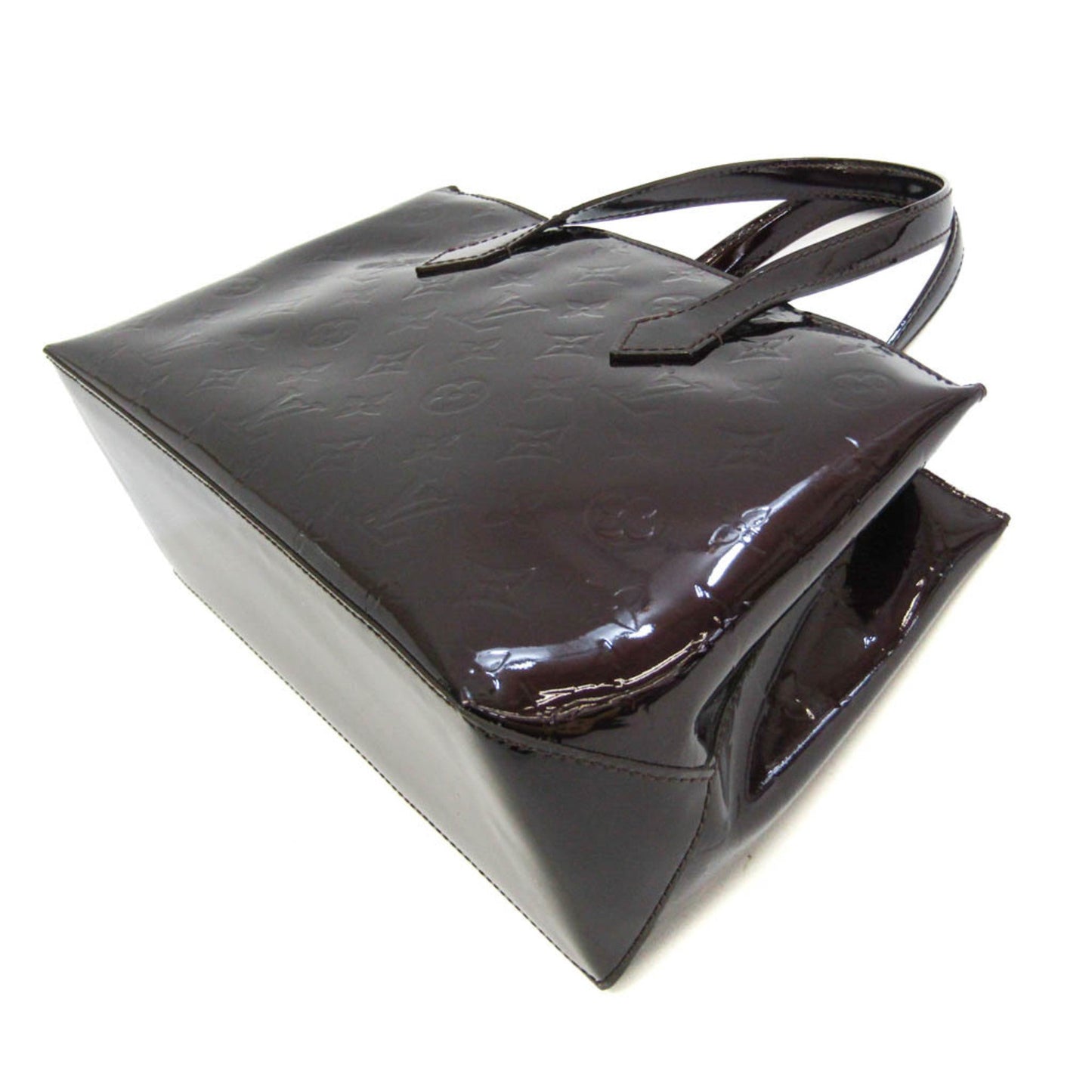 LOUIS VUITTON Monogram Vernis Wilshire PM Women's Handbag Amarante