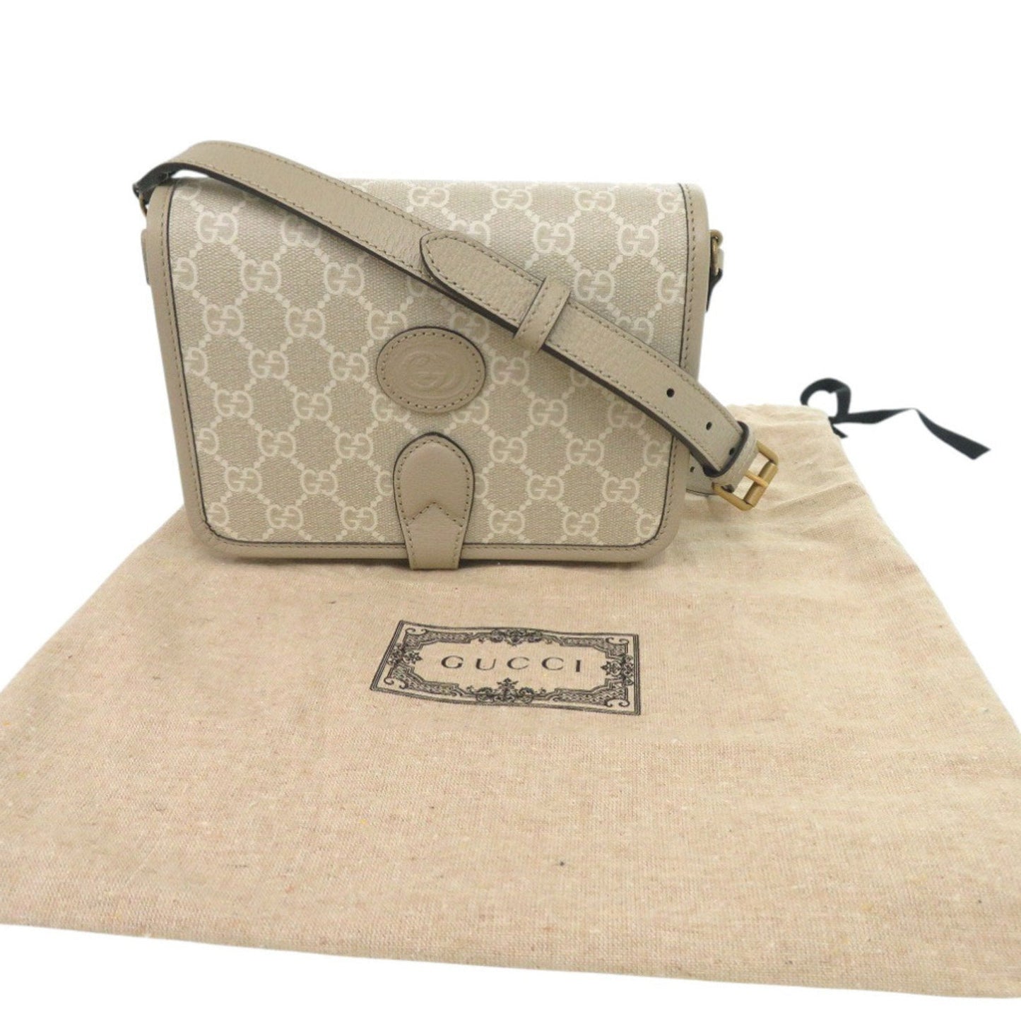 Gucci Beige Gg Supreme Shoulder Bag ( )