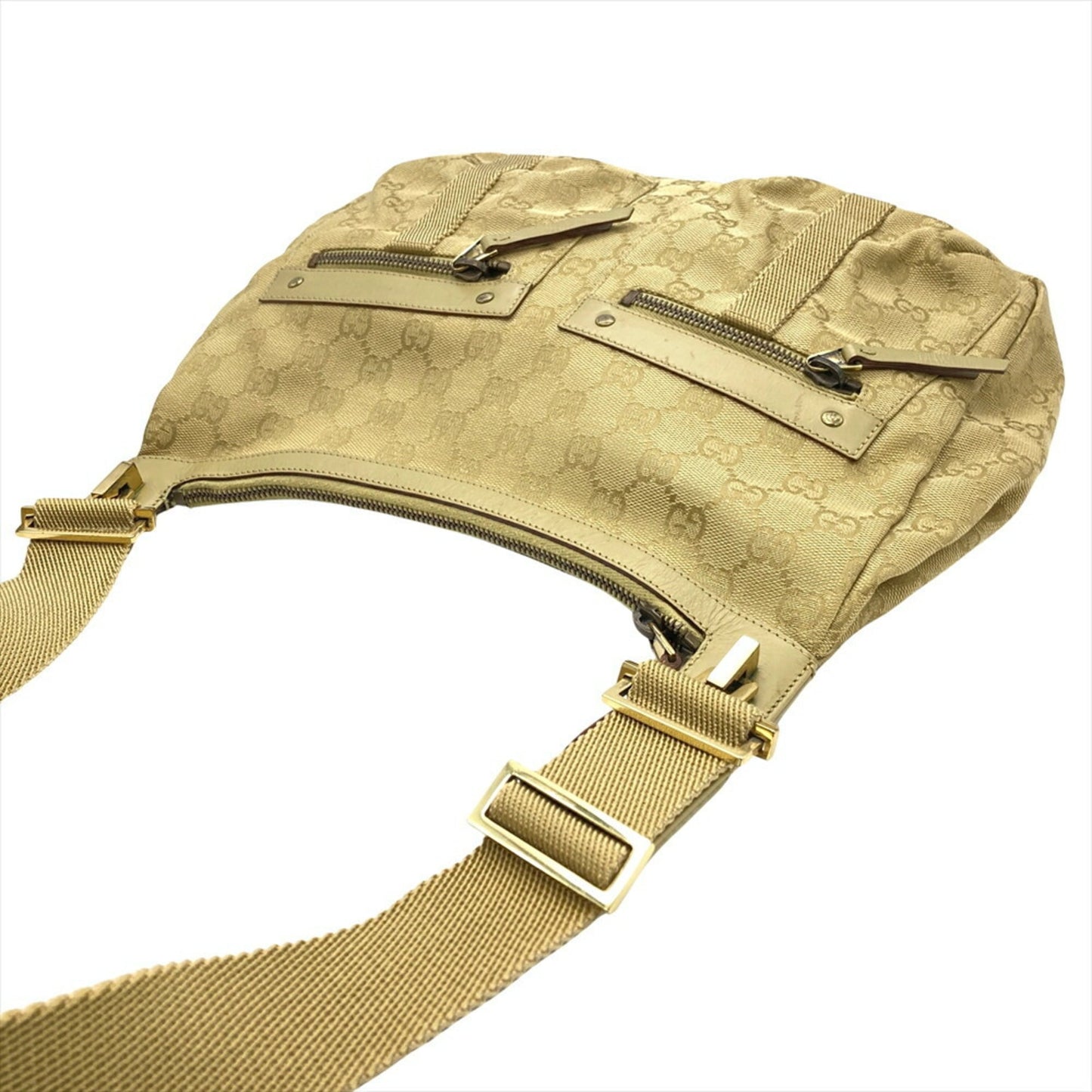 Gucci Gg Canvas Khaki Gg Canvas Shoulder Bag ( )