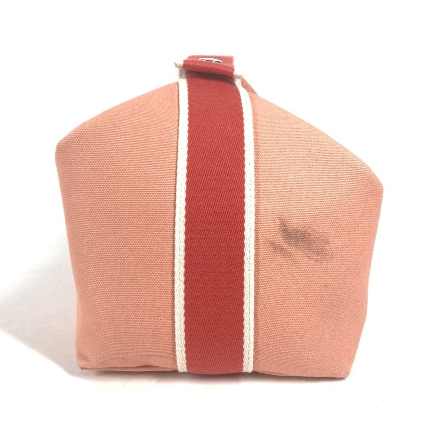 Hermes Pink Canvas Handbag Pouch Vanity Bag ( )