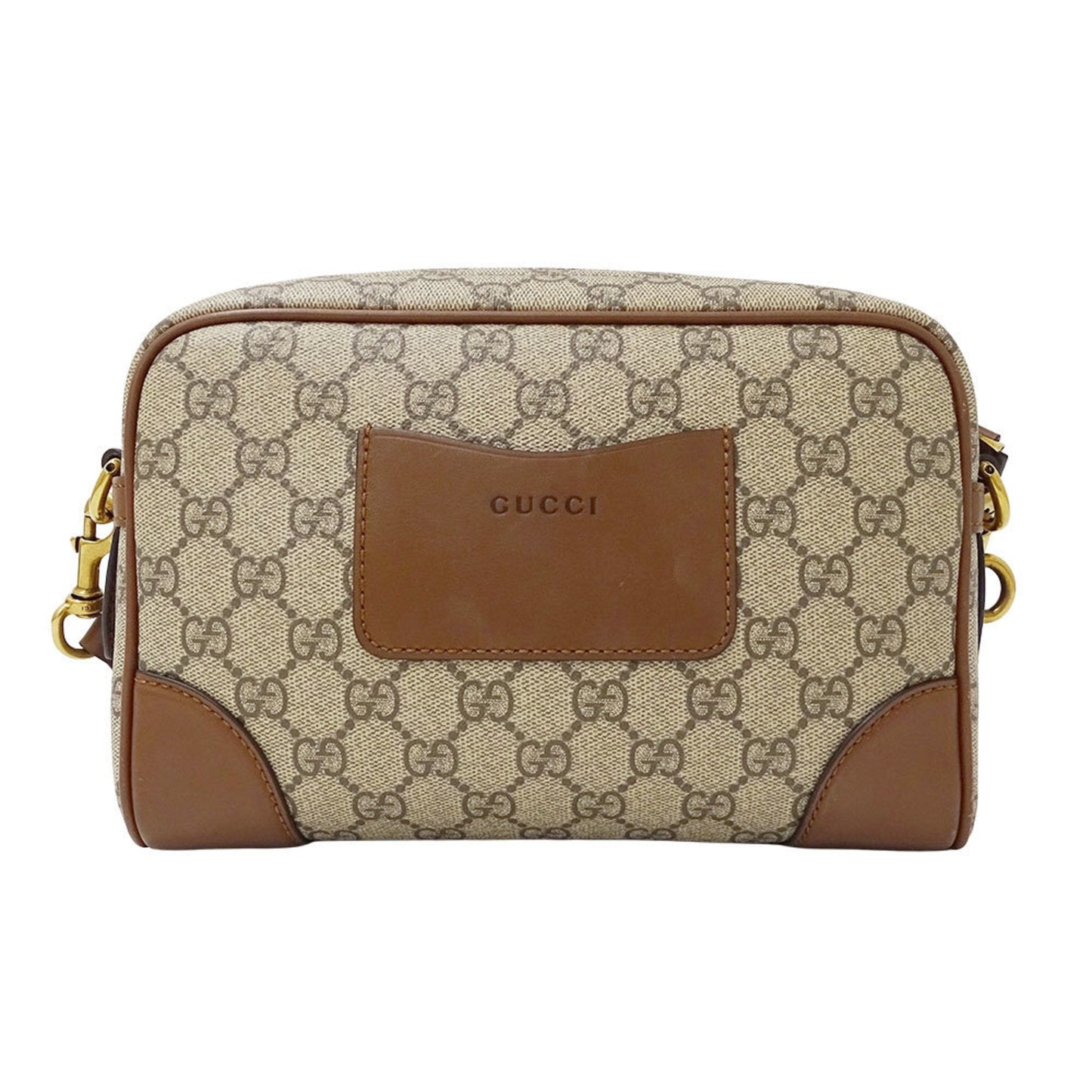 Gucci Beige Brown Gg Supreme Shoulder Bag ( )