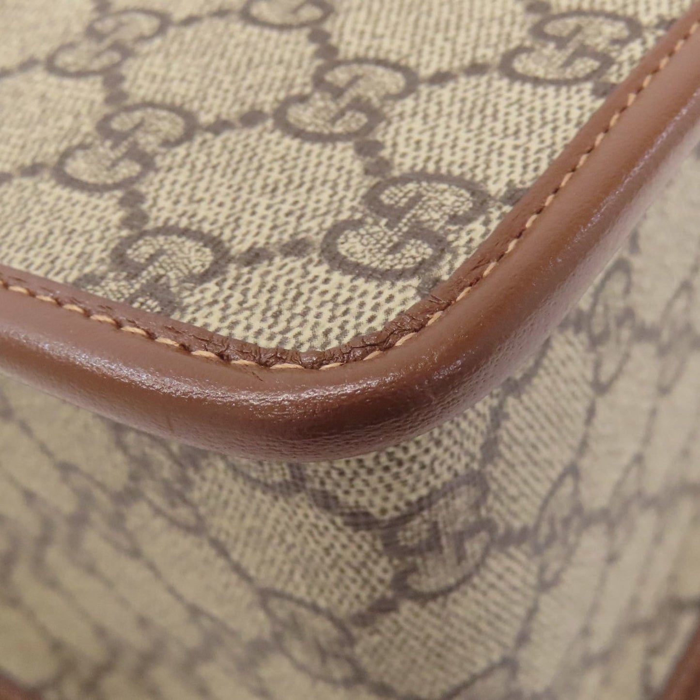 Gucci Brown Pvc Leather Handbag ( )