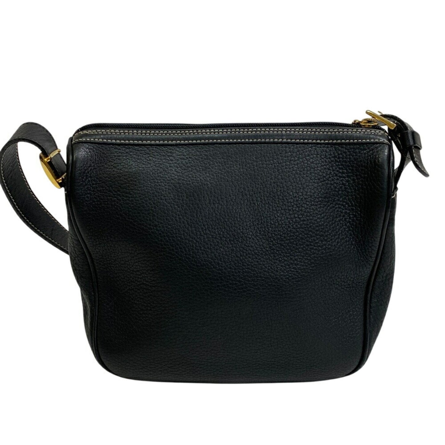 Burberry Burberrys Black Leather Shoulder Bag ( )