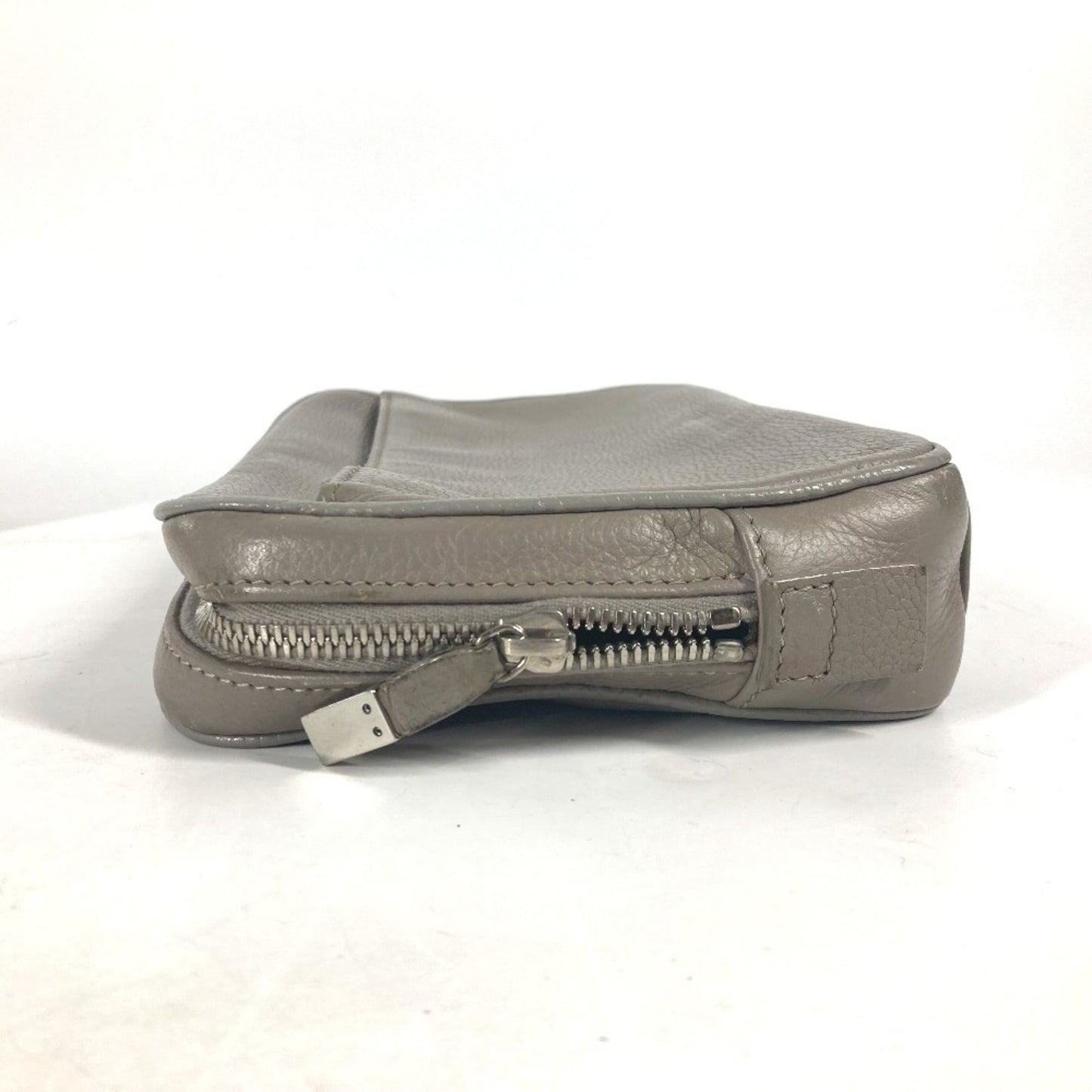Christian Dior Gray Leather Clutch Bag Pouch ()