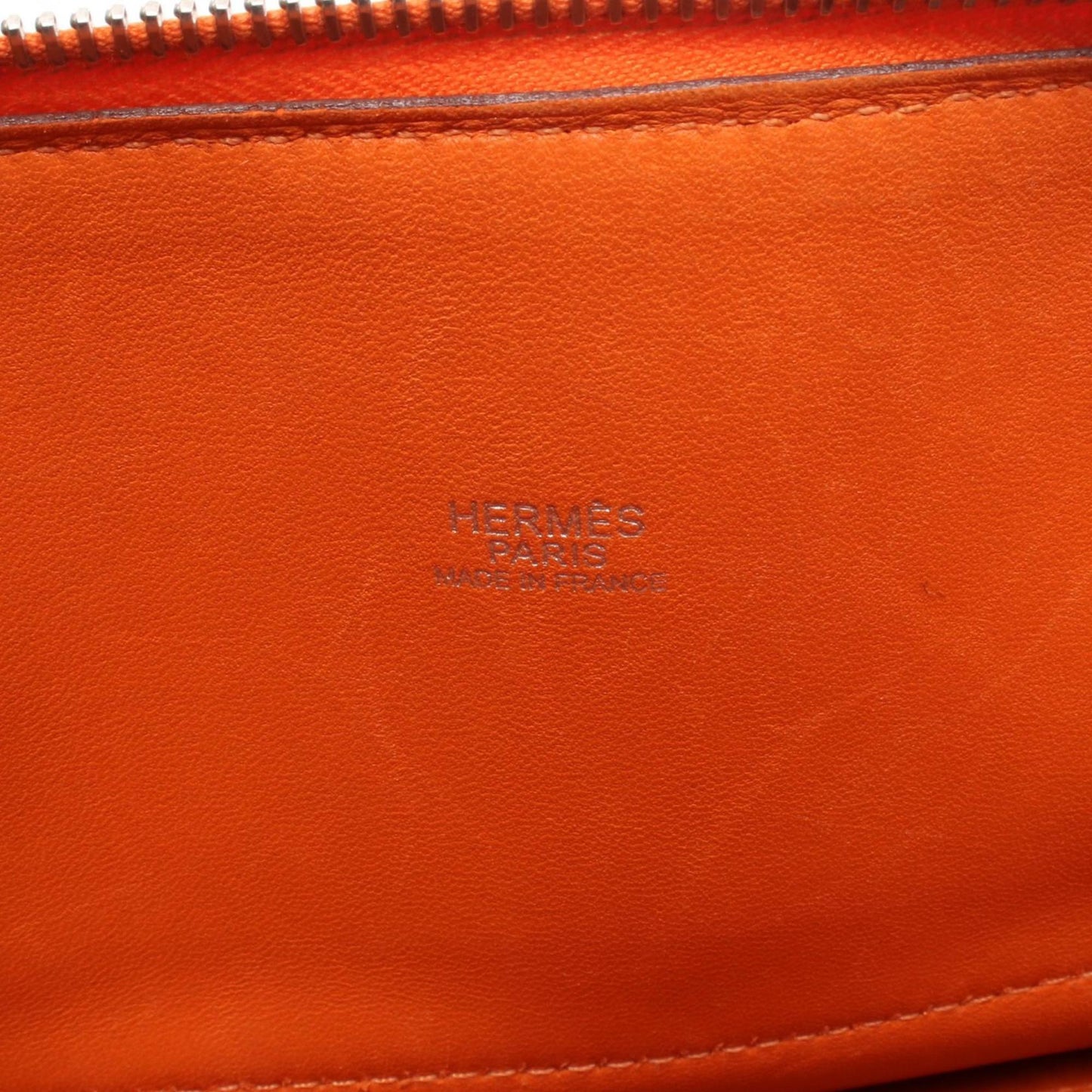 Hermes Orange Taurillon Clemence Leather Handbag ( )