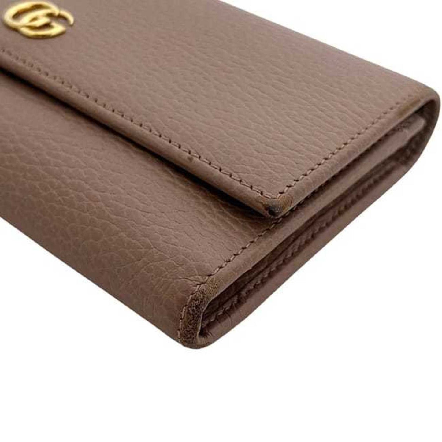 Gucci Pink Beige Leather Long Wallet (Bi-Fold) ( )