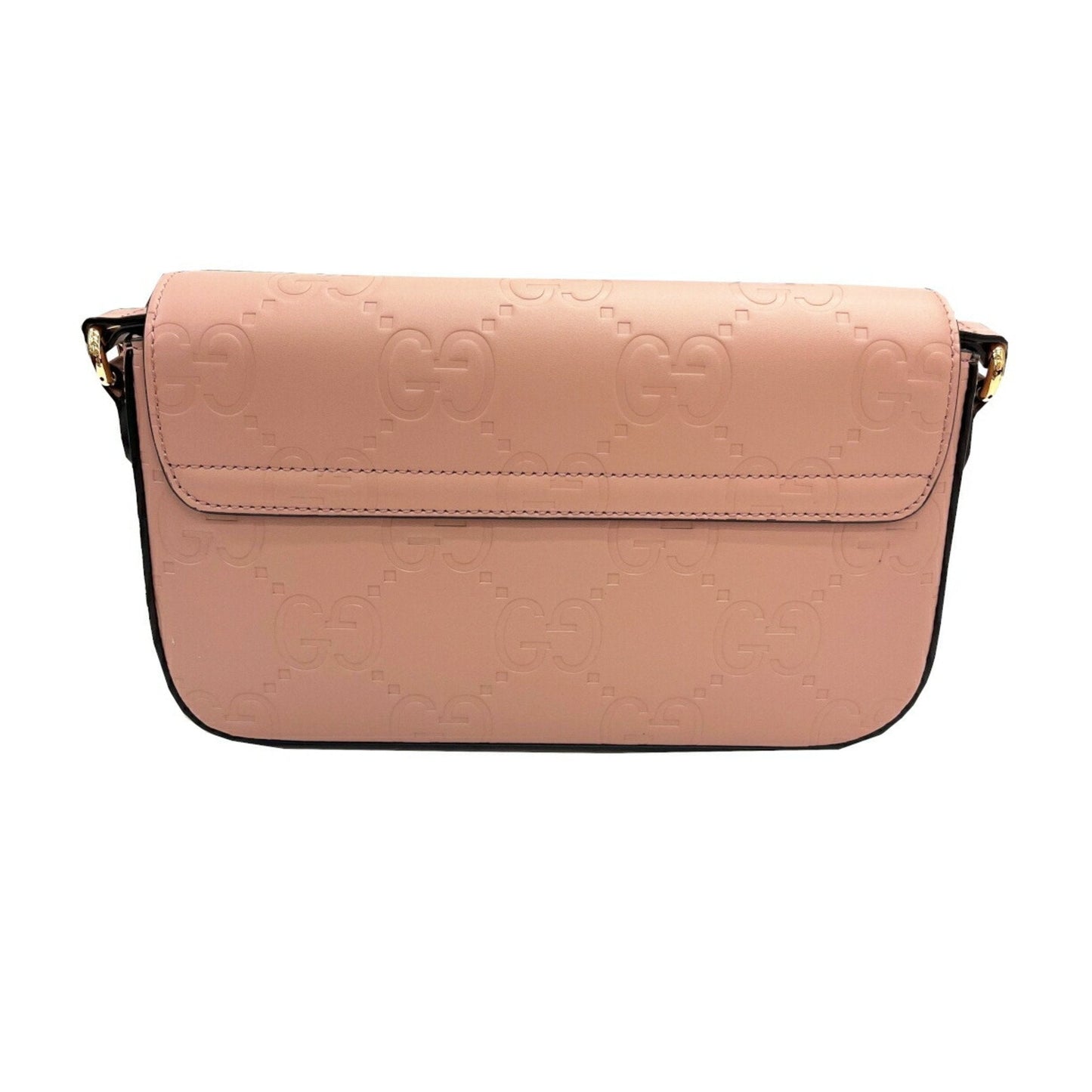 Gucci Pink Gg Leather Shoulder Bag ( )