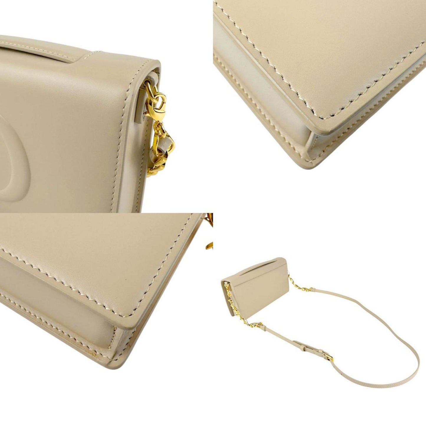 Christian Dior Beige Leather Shoulder Bag ()
