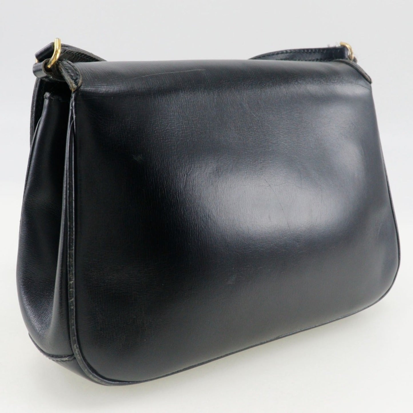 Gucci Sherry Line Black Leather Shoulder Bag ( )