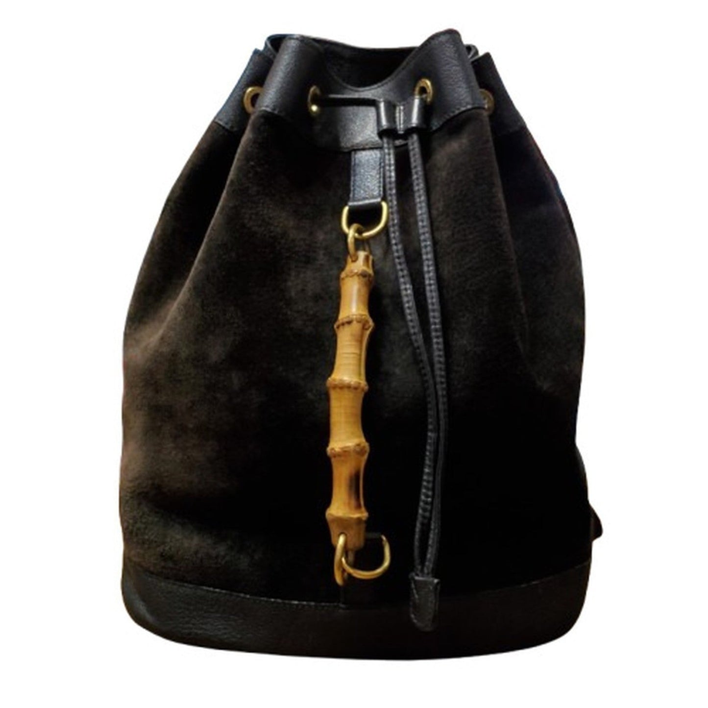 Gucci Black Suede Leather Backpack ( )