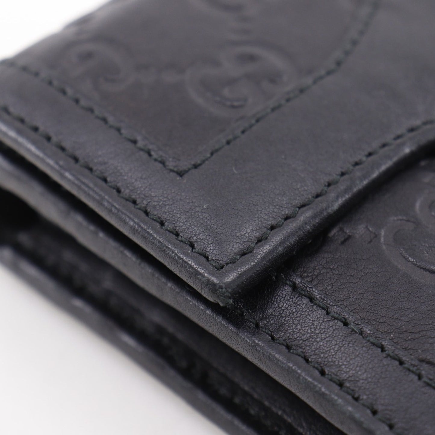 Gucci Black Leather Long Wallet (Bi-Fold) ( )