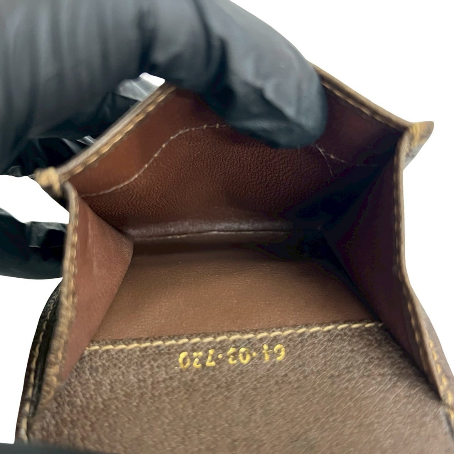 Gucci Brown Leather Pvc Coin Purse/Coin Case ( )