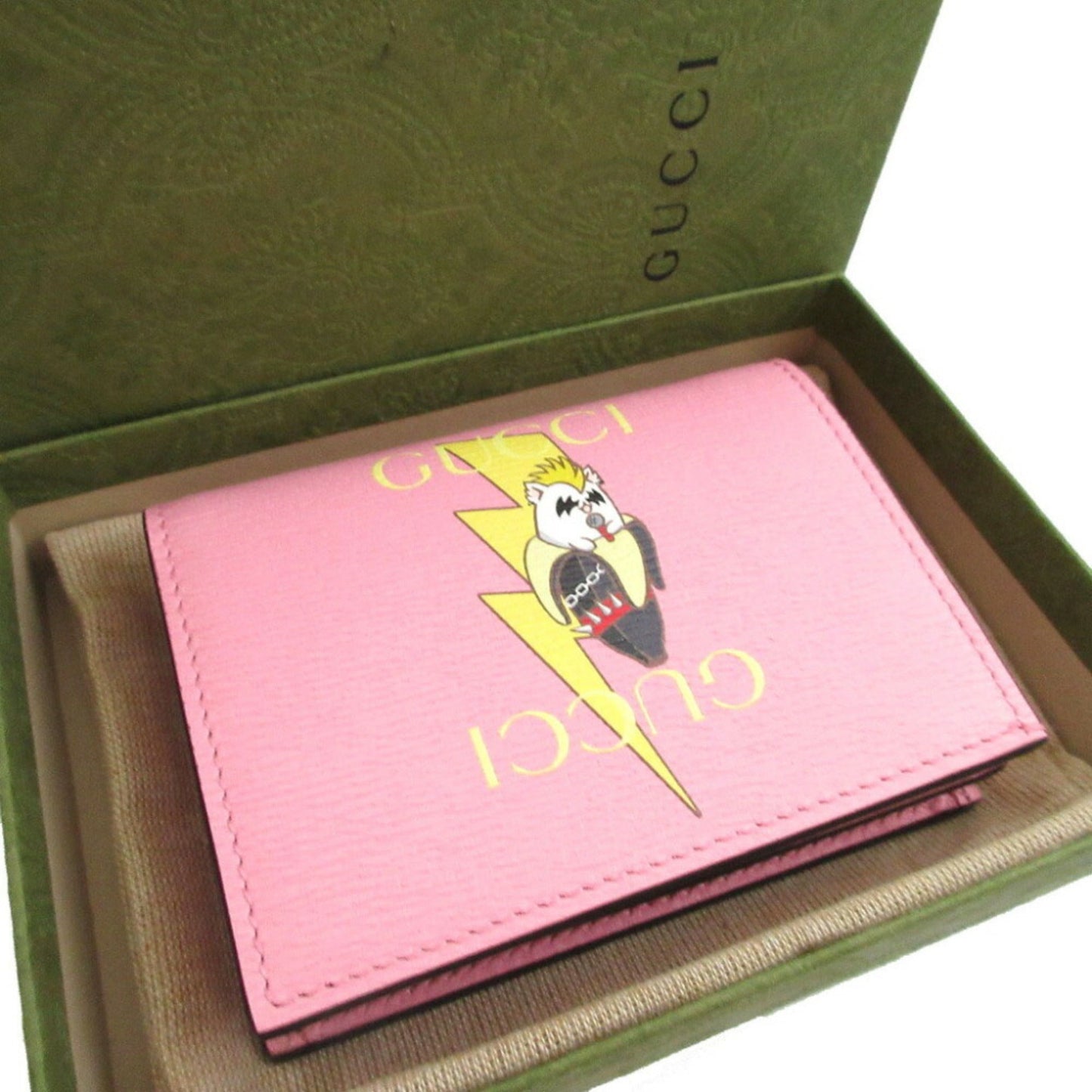 Gucci Pink Leather Coin Purse/Coin Case ( )