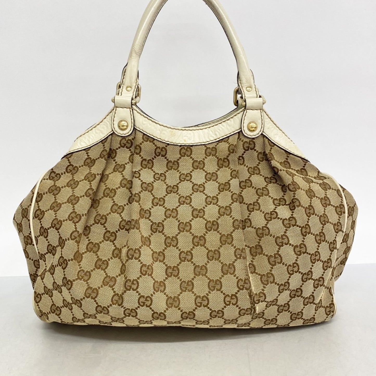 Gucci Brown Canvas Tote Bag ( )