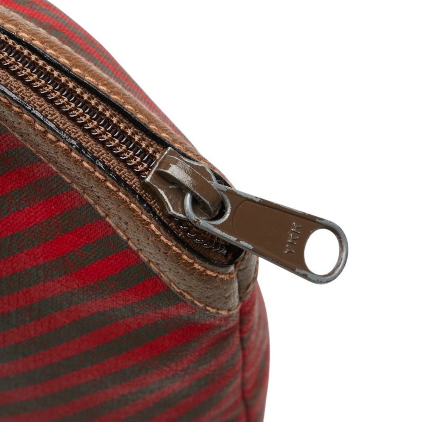 Gucci Brown Red Color Pvc Leather Pouch ( )