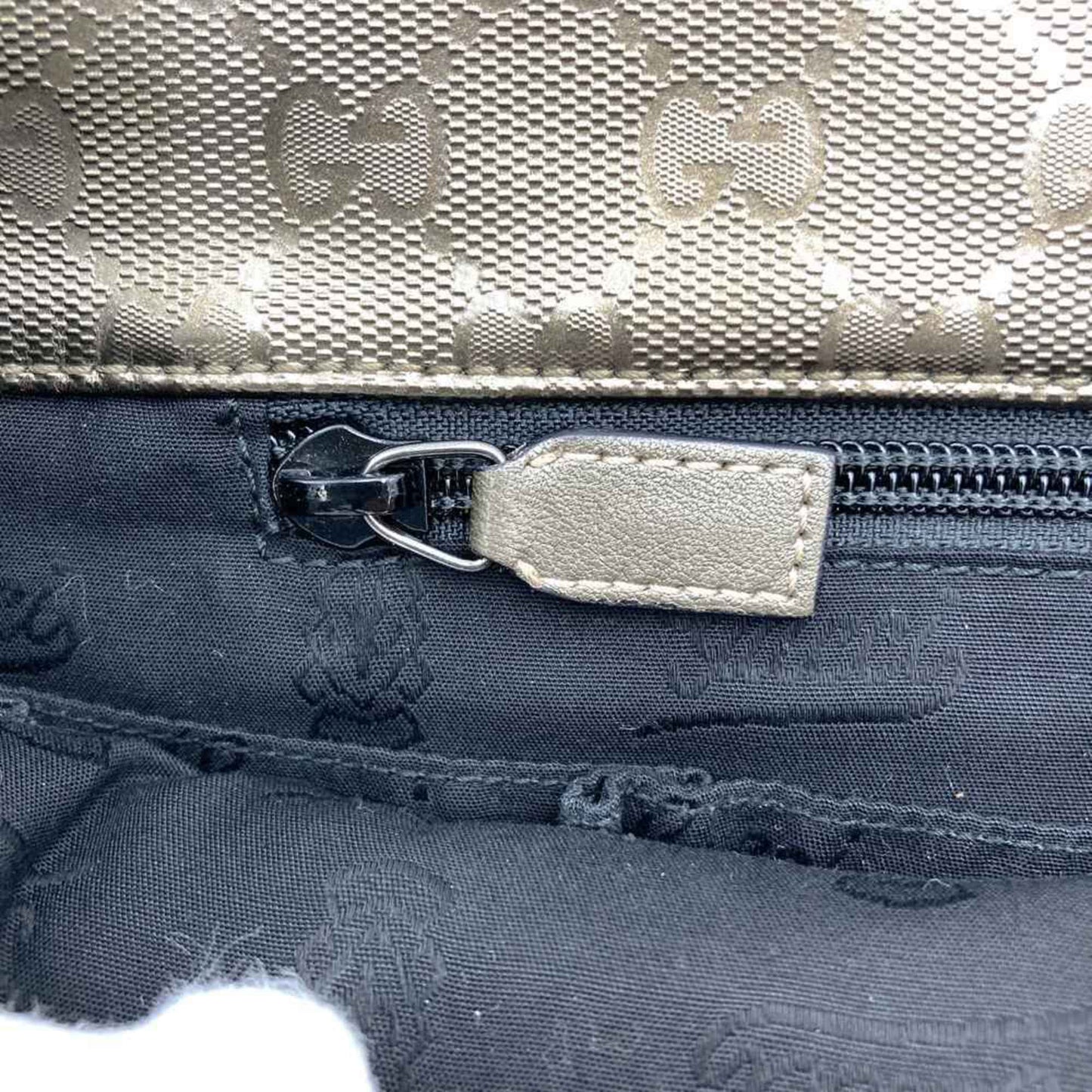 Gucci Gg ImprimÃ© Brown Metallic Gg ImprimÃ© Shoulder Bag ( )