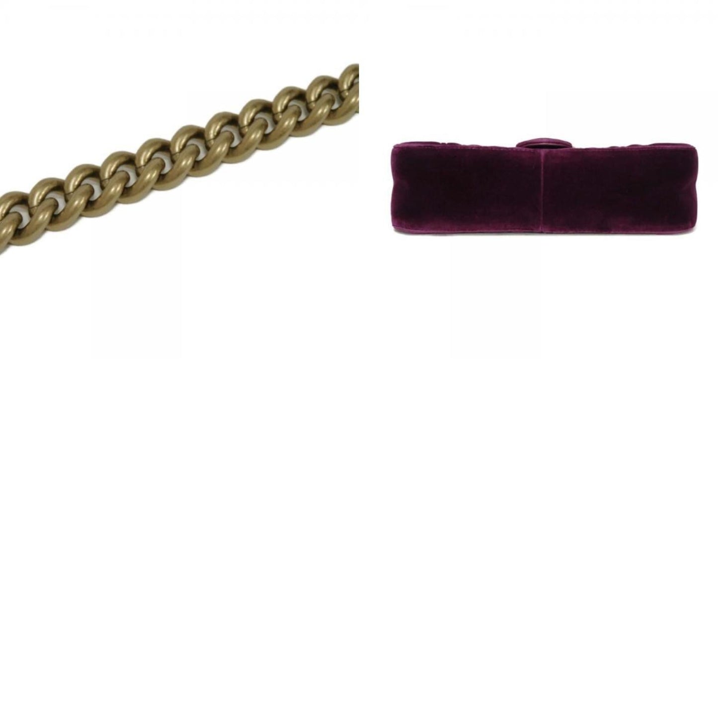 Gucci Purple Velvet Shoulder Bag ( )