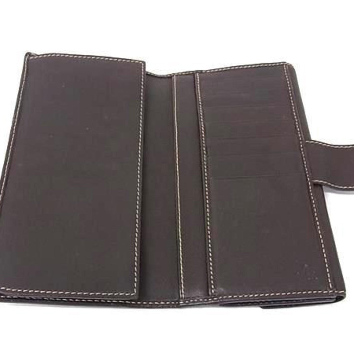 Gucci Brown Canvas Leather Long Wallet (Bi-Fold) ( )