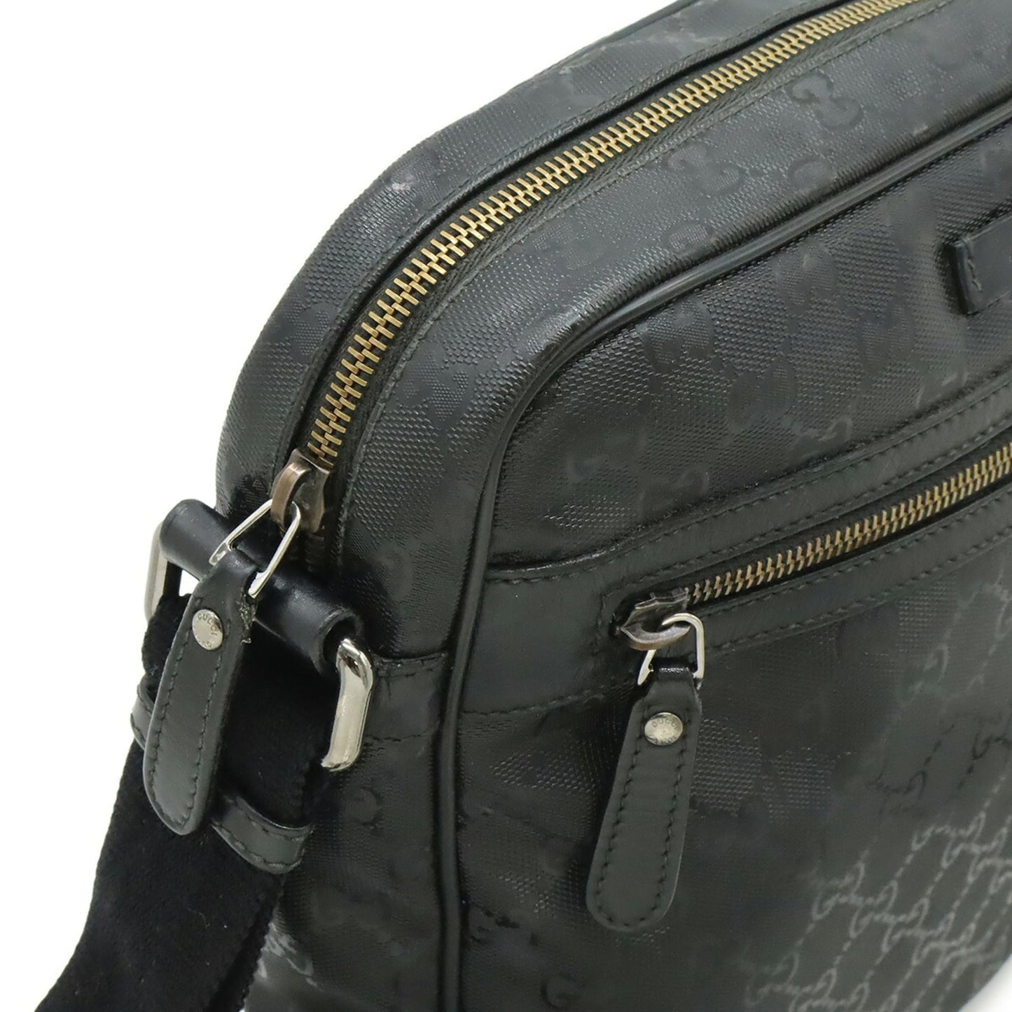 Gucci Black Gg ImprimÃ© Pochette Shoulder Bag ( )