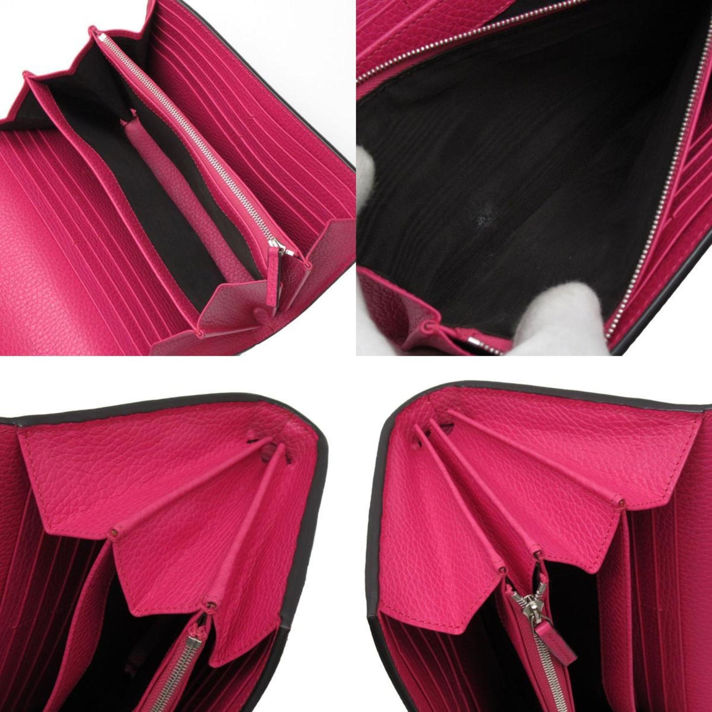 Gucci Pink Leather Chain/Shoulder Wallet ( )