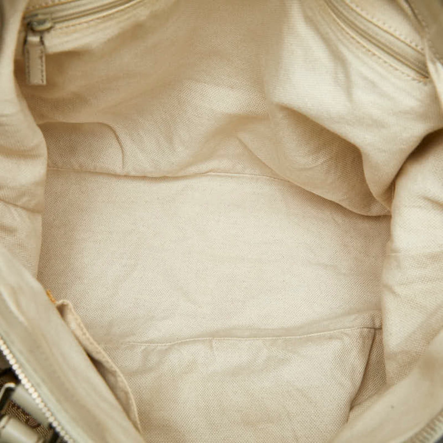 Gucci Beige Brown Canvas Leather Shoulder Bag Tote Bag ( )