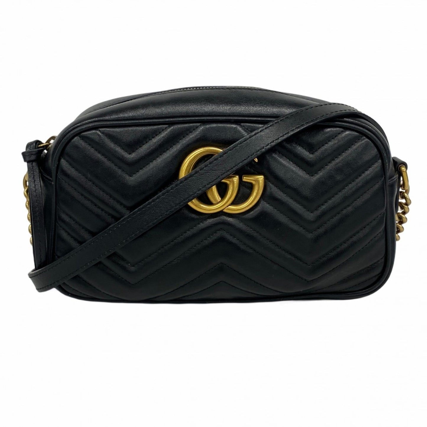 Gucci Black Leather Shoulder Bag ( )