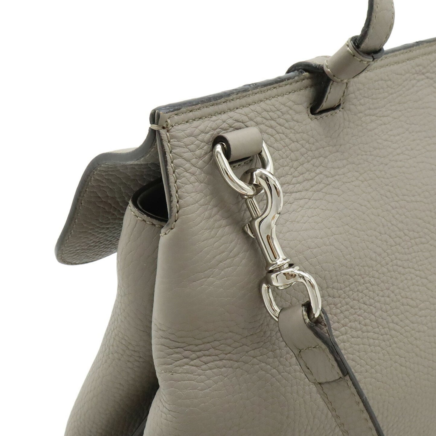 Gucci Gray Bamboo Leather Handbag Shoulder Bag ( )