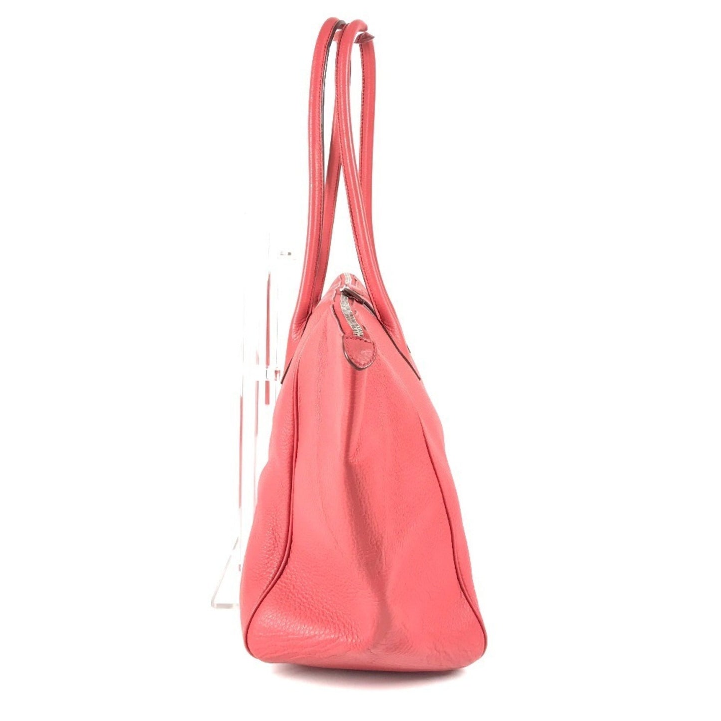 Hermes Paris Bombay Red Color Taurillon Clemence Leather Boston Bag Shoulder Bag ( )
