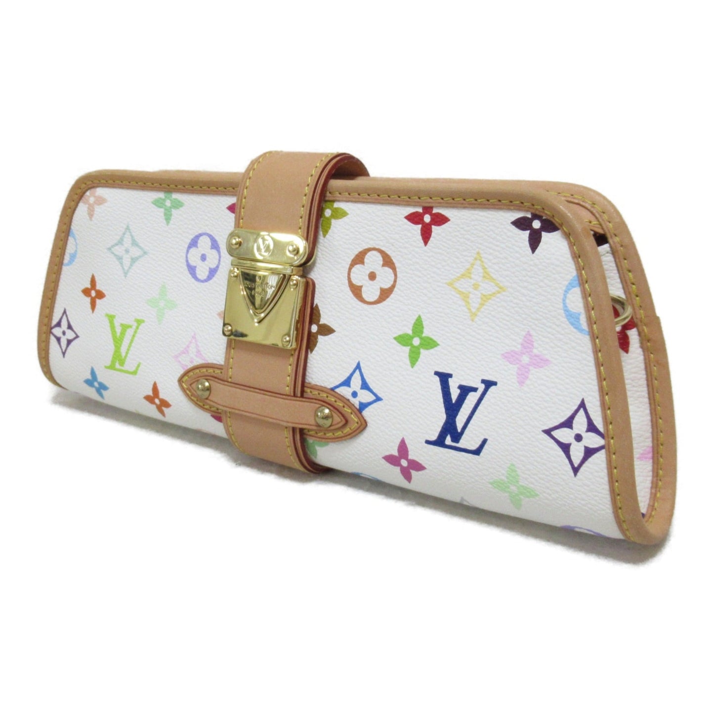 LOUIS VUITTON Shirley handbag Mulch color Blanc Monogram Multicolore PVC coated canvas
