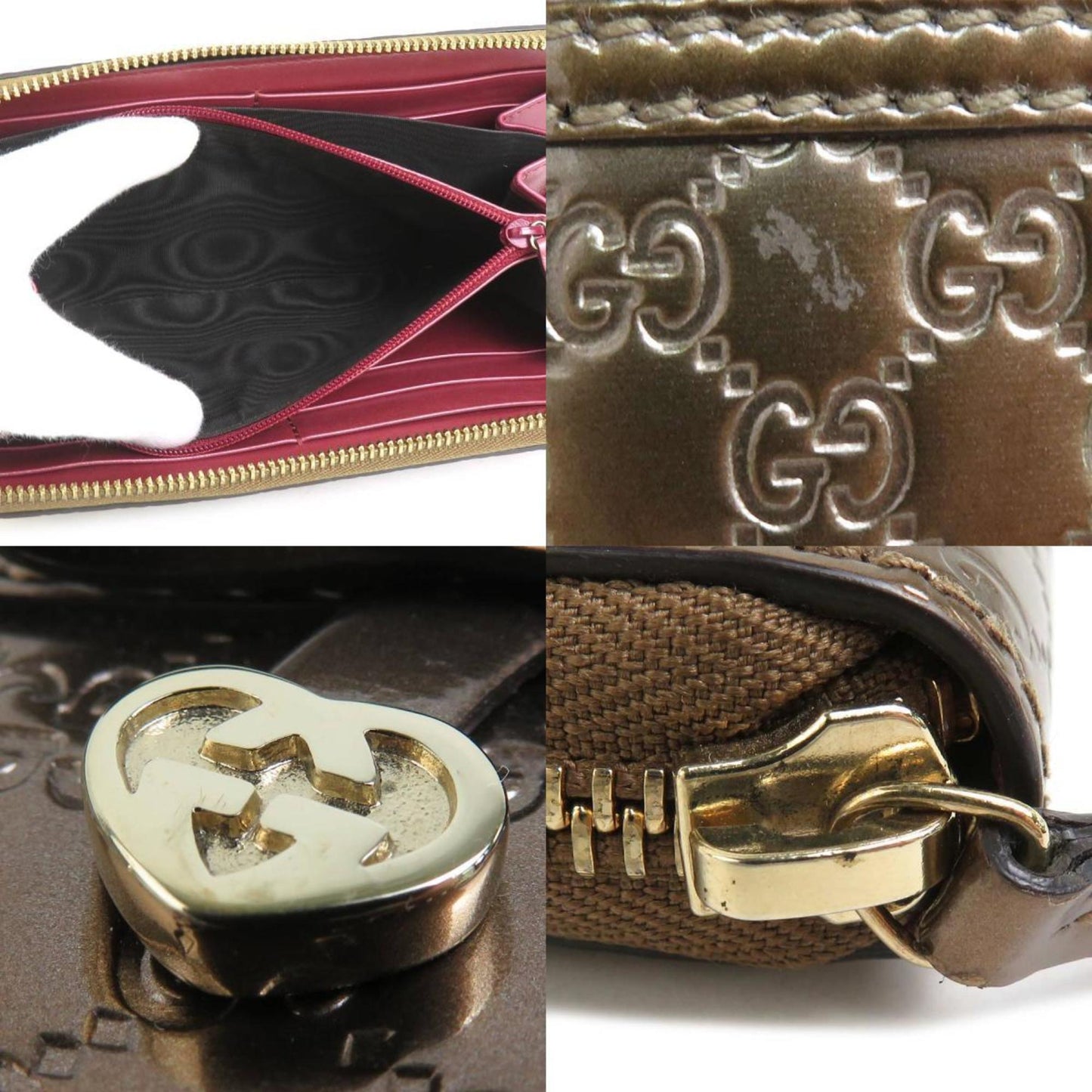 Gucci Bronze Leather Long Wallet (Bi-Fold) ( )