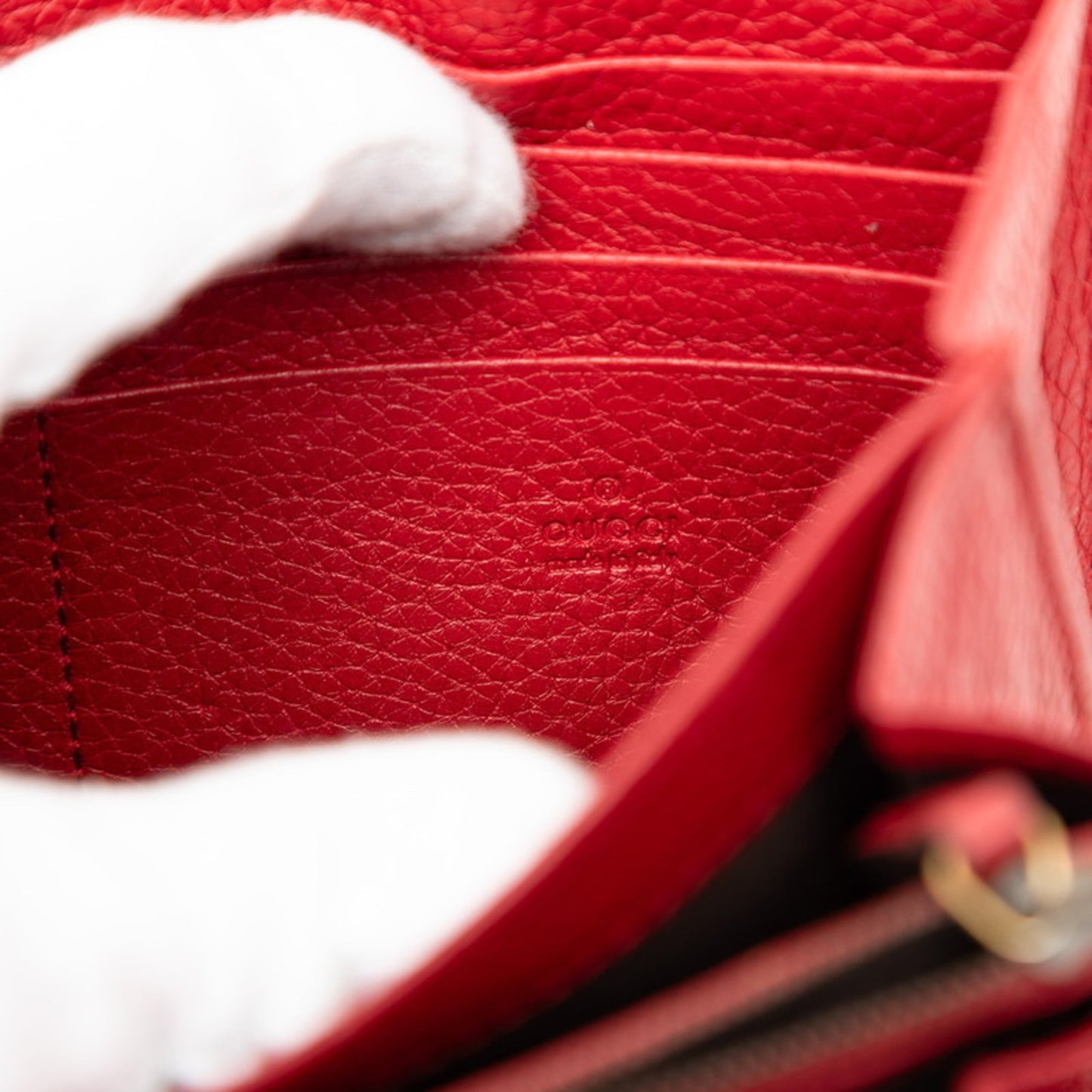 Gucci Red Color Leather Shoulder Bag ( )