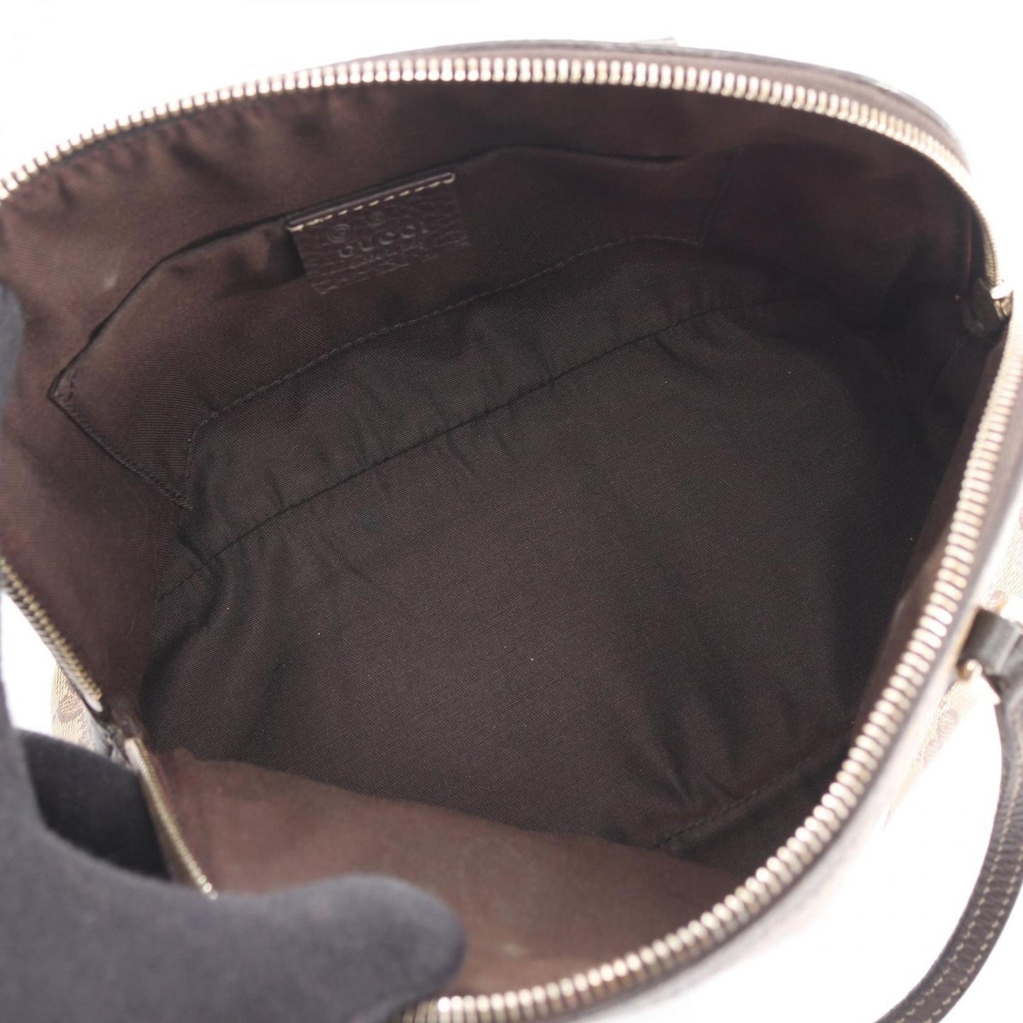 Gucci Beige Brown Pvc Leather Handbag ( )