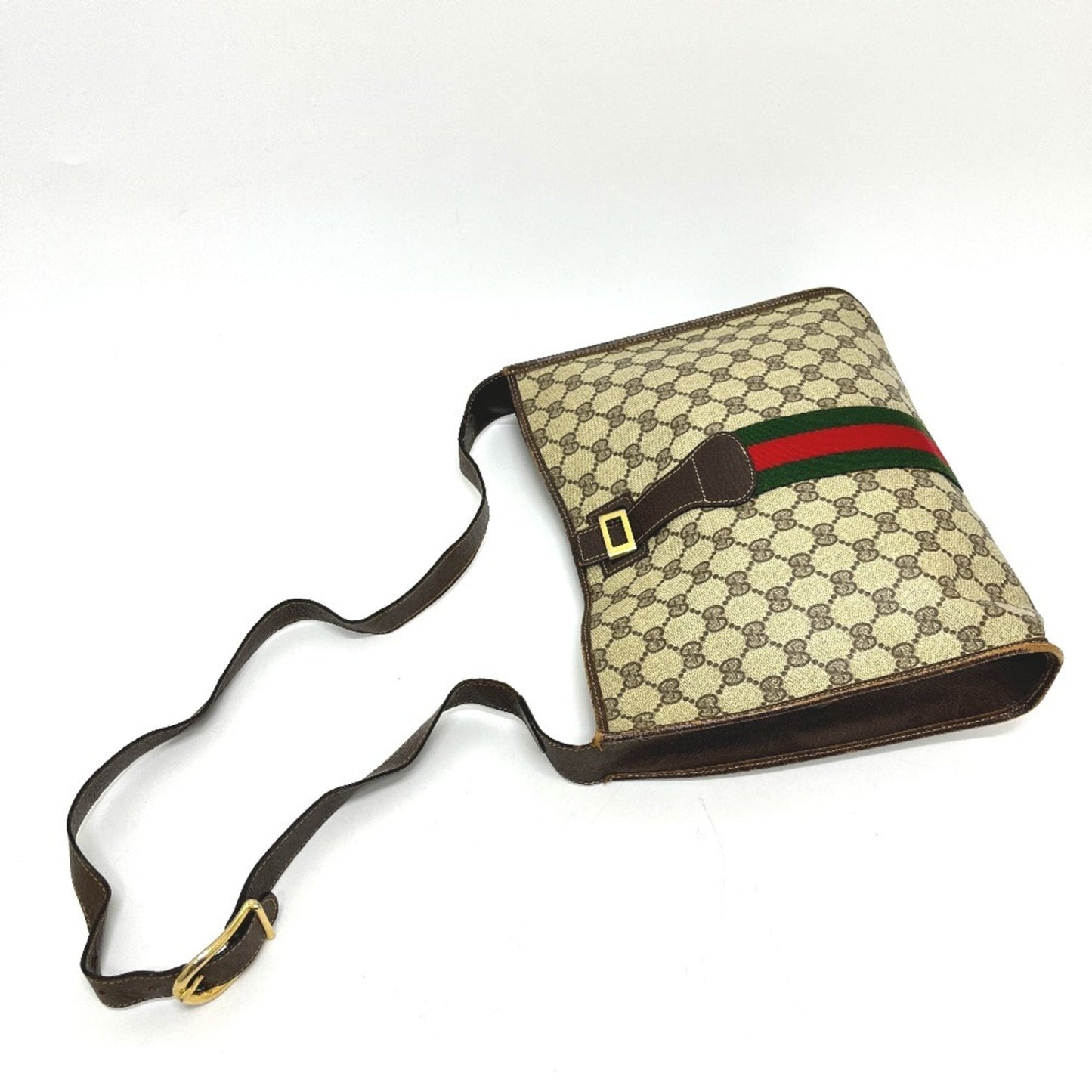Gucci Brown Pvc Leather Shoulder Bag ( )