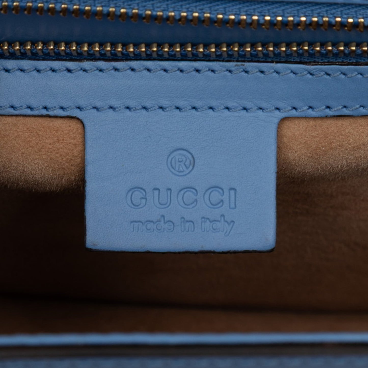 Gucci Blue Leather Shoulder Bag ( )