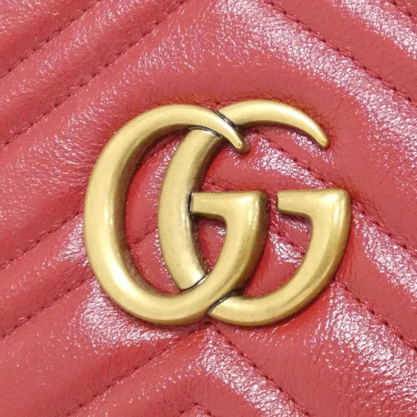 Gucci Red Color Leather Shoulder Bag ( )