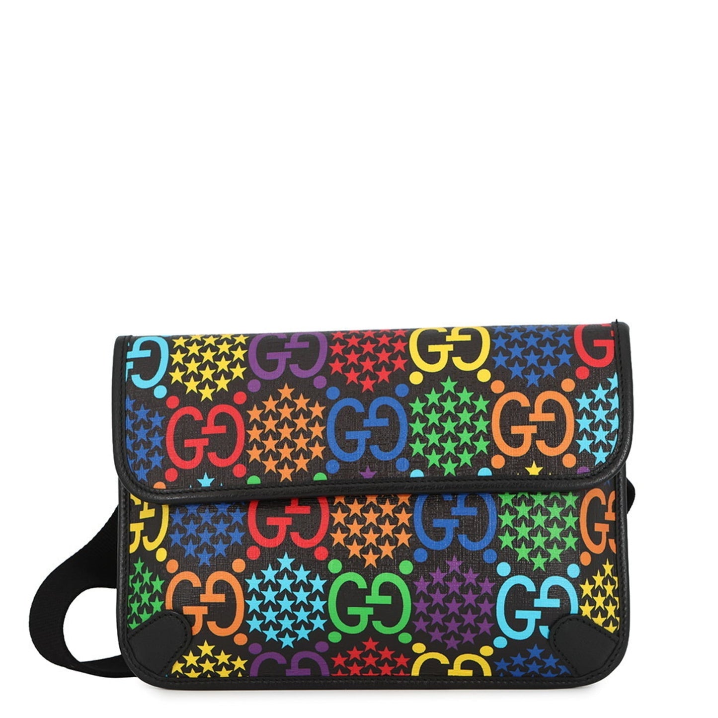 Gucci Black Multi-Color Pvc Sling Bag ( )