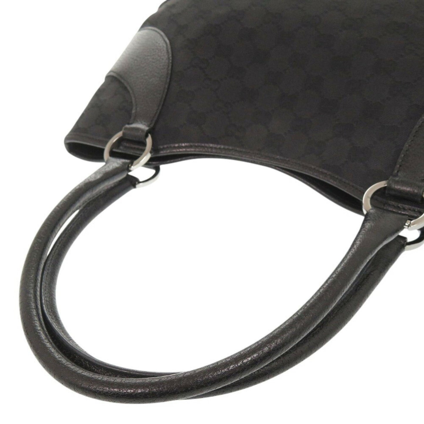 Gucci Black Gg Canvas Handbag Tote Bag ( )