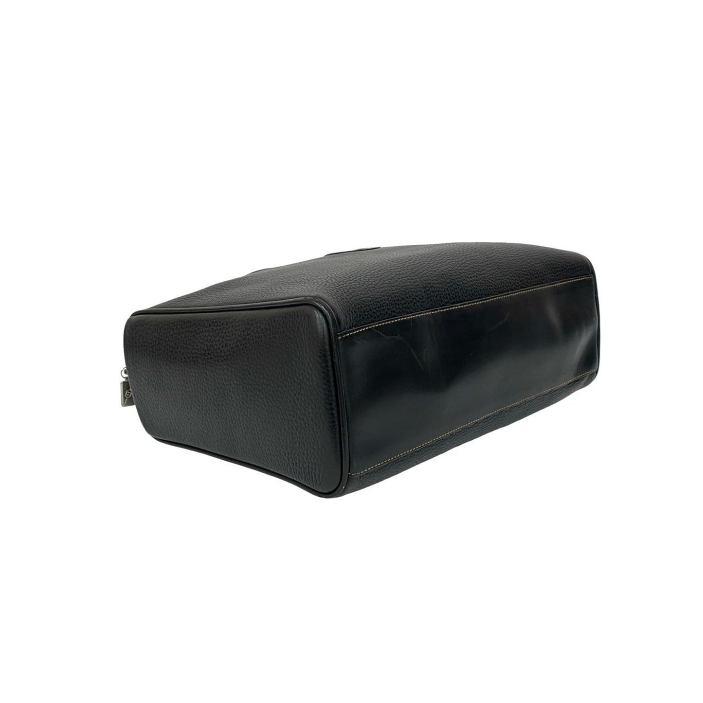 Gucci Black Leather Boston Bag Handbag ( )